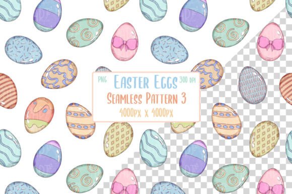Download Easter Eggs Hand Drawn Pattern 3 - Premium Resources