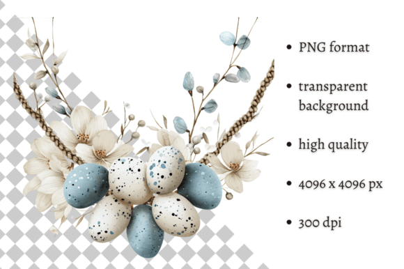 Download Watercolor Blue Easter Eggs Clipart - Premium Resources