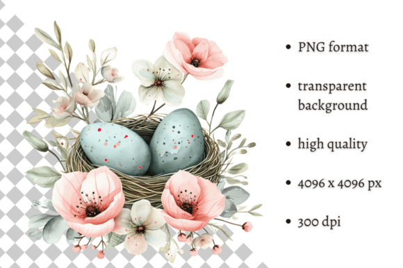 Download Watercolor Mint Easter Eggs Clipart - Premium Bundle