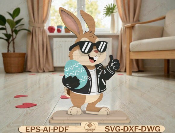 Download Cool Easter Bunny Laser Cut File - Laser cut file Collection