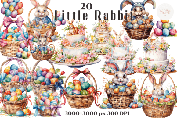 Download Easter Bunny Clipart, Easter Eggs Basket - Premium Resources